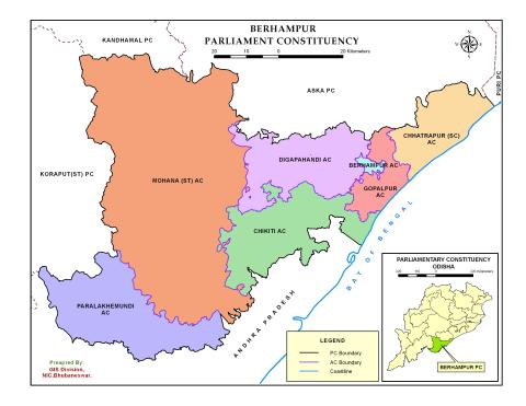 Berhampur Parliament Constituency Map